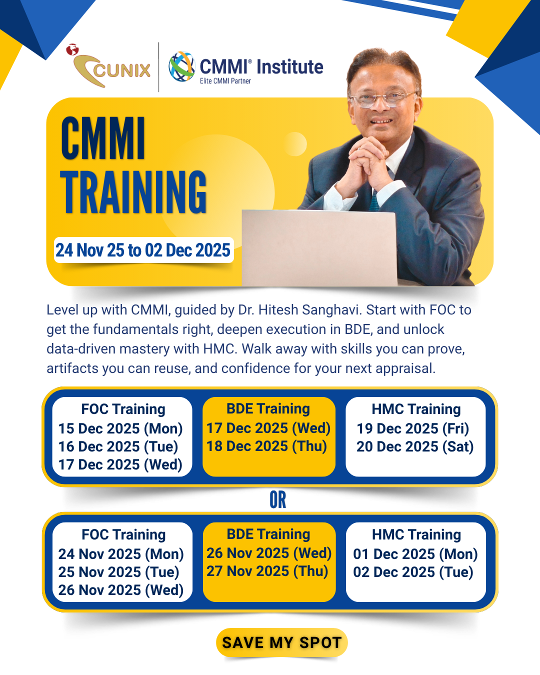 CUNIX CMMI Training Event Nov 2025 CUNIX CMMI Training Event Nov 2025